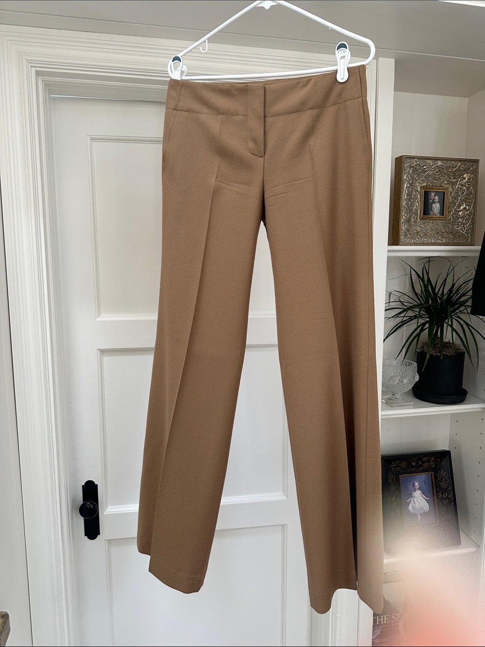 Chloe Wide-Leg Trousers in Camel Brown